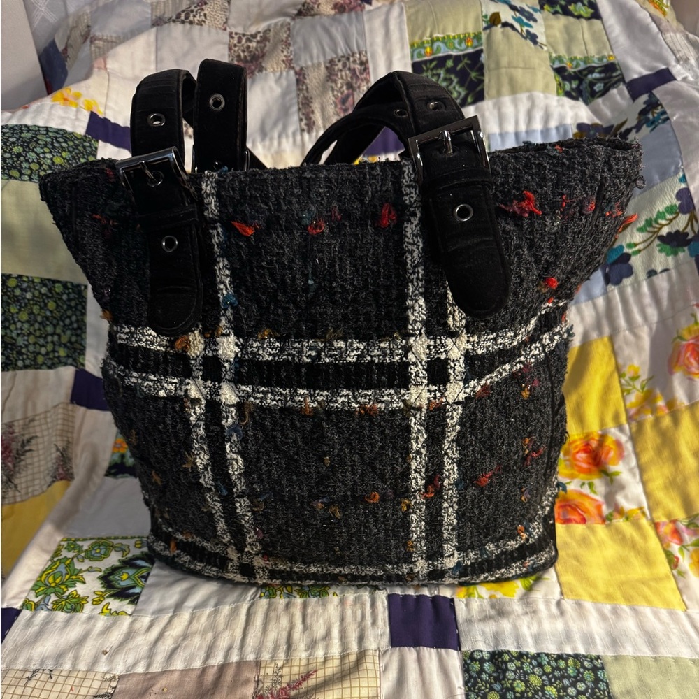 Vera Bradley Luxe Edition Boxy Tote - Multicolor Tweed & Velvet